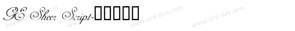 GE Sheer Script字体转换